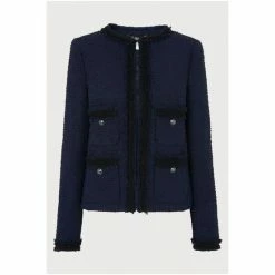 LK Bennett Blue Charlee Boucle Jacket With Trim -LK Bennett Shop unnamed file 2834