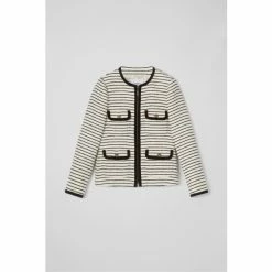 LK Bennett Cream Priya Stripe Tweed Jacket -LK Bennett Shop unnamed file 2852