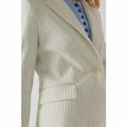 LK Bennett White Bree Pinstripe Stretch Cotton Blazer -LK Bennett Shop unnamed file 2856
