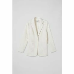 LK Bennett White Bree Pinstripe Stretch Cotton Blazer -LK Bennett Shop unnamed file 2857