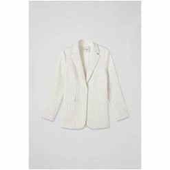 LK Bennett White Bree Pinstripe Stretch Cotton Blazer -LK Bennett Shop unnamed file 2858