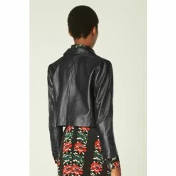 LK Bennett Aubree Black Leather Cropped Jacket -LK Bennett Shop unnamed file 2865