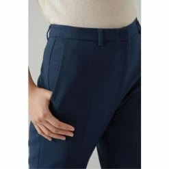 LK Bennett Blue Halina Crepe Flared Tailored Trousers -LK Bennett Shop unnamed file 2872