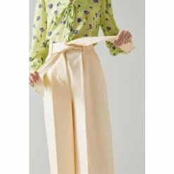 LK Bennett Lena Cream Cotton Wide Leg Cropped Trousers -LK Bennett Shop unnamed file 2876