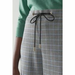 LK Bennett L.K.Bennett Kristen Grey Prince Of Wales Check Drawstring Trousers -LK Bennett Shop unnamed file 2881