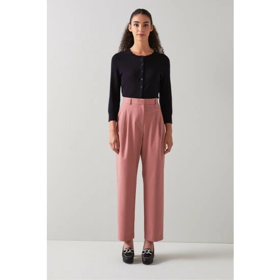 unnamed-file-2894.jpg LK Bennett Pink Bacall Wool-Blend Pleat Front Slouchy Trousers -LK Bennett Shop unnamed file 2894