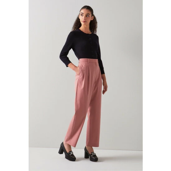 unnamed-file-2896.jpg LK Bennett Pink Bacall Wool-Blend Pleat Front Slouchy Trousers -LK Bennett Shop unnamed file 2896