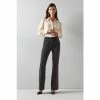 LK Bennett Halina Black Crepe Flared Tailored Trousers
