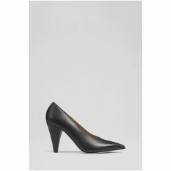 LK Bennett Micaela Leather Cone Heel Black Courts -LK Bennett Shop unnamed file 290