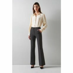LK Bennett Halina Black Crepe Flared Tailored Trousers -LK Bennett Shop unnamed file 2901