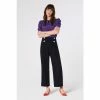 LK Bennett Blue Parker Button Front Trousers