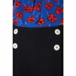 LK Bennett Blue Parker Button Front Trousers -LK Bennett Shop unnamed file 2926