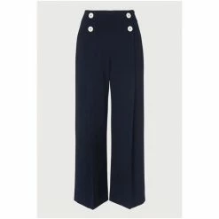 LK Bennett Blue Parker Button Front Trousers -LK Bennett Shop unnamed file 2928