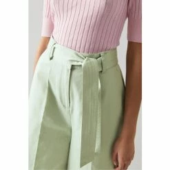 LK Bennett Lena Mint Green Cotton Wide Leg Cropped Trousers -LK Bennett Shop unnamed file 2947