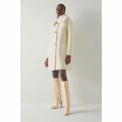 LK Bennett Cream Aster Wool-Blend Bouclé Faux Fur Collar Coat -LK Bennett Shop unnamed file 2976