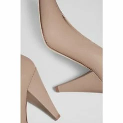 LK Bennett Natural Micaela Taupe Leather Cone Heel Courts -LK Bennett Shop unnamed file 299