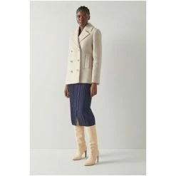 LK Bennett Cream Anouk Recycled Wool Peacoat -LK Bennett Shop unnamed file 3003