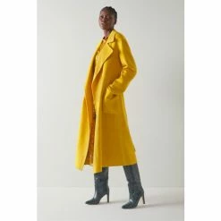 LK Bennett Anderson Yellow Double-Faced Wool Coat -LK Bennett Shop unnamed file 3007