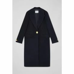 LK Bennett Blue Keefe Recycled Wool Blend Single Breasted Coat -LK Bennett Shop unnamed file 3017