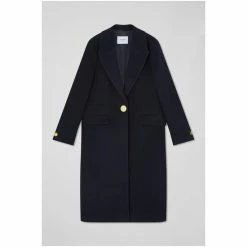 LK Bennett Blue Keefe Recycled Wool Blend Single Breasted Coat -LK Bennett Shop unnamed file 3018
