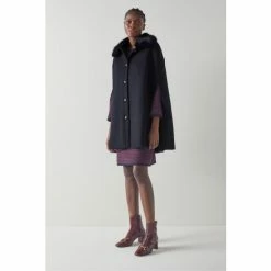 LK Bennett Myrtle Recycled Wool-Blend Faux Fur Black Cape 2 LK Bennett Myrtle Recycled Wool-Blend Faux Fur Black Cape -LK Bennett Shop unnamed file 3026
