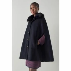 LK Bennett Myrtle Recycled Wool-Blend Faux Fur Black Cape 3 LK Bennett Myrtle Recycled Wool-Blend Faux Fur Black Cape -LK Bennett Shop unnamed file 3027