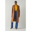 LK Bennett Natural Keefe Camel Recycled Wool Blend Single Breasted Coat