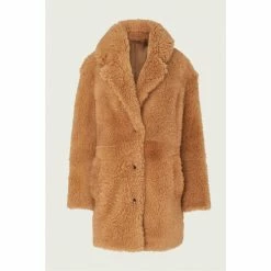 LK Bennett Brown Mia Camel Shearling Coat -LK Bennett Shop unnamed file 3047