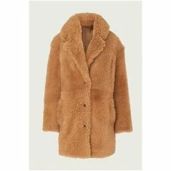 LK Bennett Brown Mia Camel Shearling Coat -LK Bennett Shop unnamed file 3048