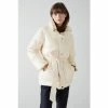 LK Bennett Cream Morzine Short Belted Puffer Coat