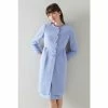 LK Bennett Blue Georgia Lavender Crepe Frock Coat
