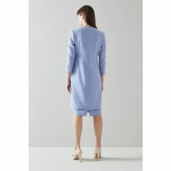 LK Bennett Blue Georgia Lavender Crepe Frock Coat -LK Bennett Shop unnamed file 3080