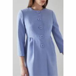 LK Bennett Blue Georgia Lavender Crepe Frock Coat -LK Bennett Shop unnamed file 3081