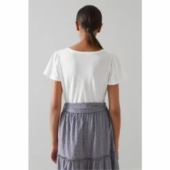 LK Bennett Betty White Cotton Square Neck T-Shirt -LK Bennett Shop unnamed file 3089
