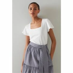LK Bennett Betty White Cotton Square Neck T-Shirt -LK Bennett Shop unnamed file 3090