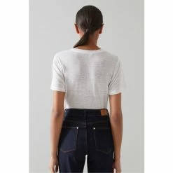 LK Bennett White Linen T-Shirt -LK Bennett Shop unnamed file 3113