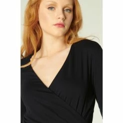 LK Bennett Black Eames Double Front Wrap Jersey Top -LK Bennett Shop unnamed file 3119