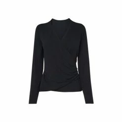 LK Bennett Black Eames Double Front Wrap Jersey Top -LK Bennett Shop unnamed file 3121
