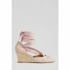 LK Bennett Natural Crossover Strap Espadrille Wedges