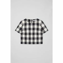 LK Bennett Blue Maren Large Check Top -LK Bennett Shop unnamed file 3169