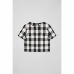 LK Bennett Blue Maren Large Check Top -LK Bennett Shop unnamed file 3170