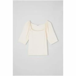 LK Bennett Maddie Cream Ecovero™ Square Neck Top -LK Bennett Shop unnamed file 3175