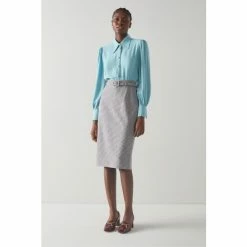 LK Bennett Blue Sonya Crêpe Blouse -LK Bennett Shop unnamed file 3188