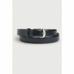 LK Bennett Gunders Navy Blue Patent Leather Belt