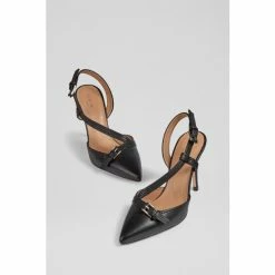 LK Bennett Annette Leather Buckle Stitch Black Slingback Shoes -LK Bennett Shop unnamed file 323