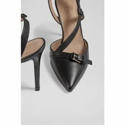 LK Bennett Annette Leather Buckle Stitch Black Slingback Shoes -LK Bennett Shop unnamed file 324