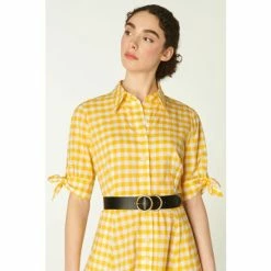 LK Bennett Black Georgina Wide Circle Belt