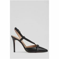 LK Bennett Annette Leather Buckle Stitch Black Slingback Shoes -LK Bennett Shop unnamed file 325