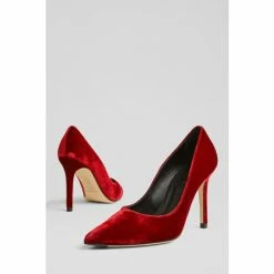 LK Bennett Fern Red Velvet Pointed Toe Court Shoes -LK Bennett Shop unnamed file 328
