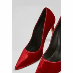 LK Bennett Fern Red Velvet Pointed Toe Court Shoes -LK Bennett Shop unnamed file 329